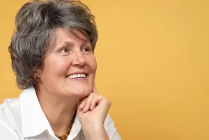 senior woman smiling