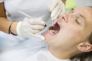 man undergoing periodontal care